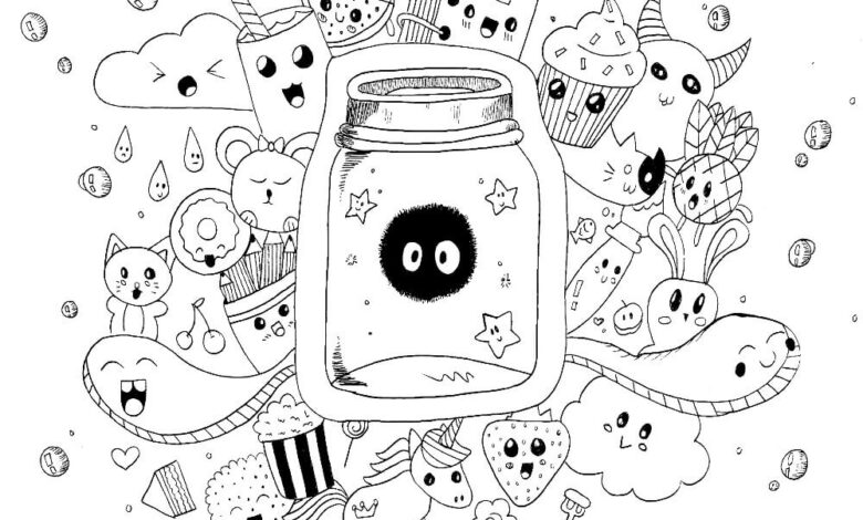 Cute Kawaii Coloring Page