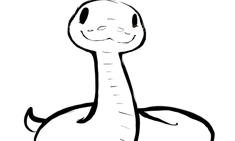 Cute Snake Coloring Page