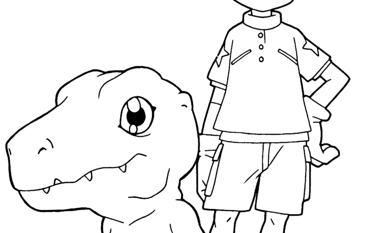 Digimon Agumon Coloring Page