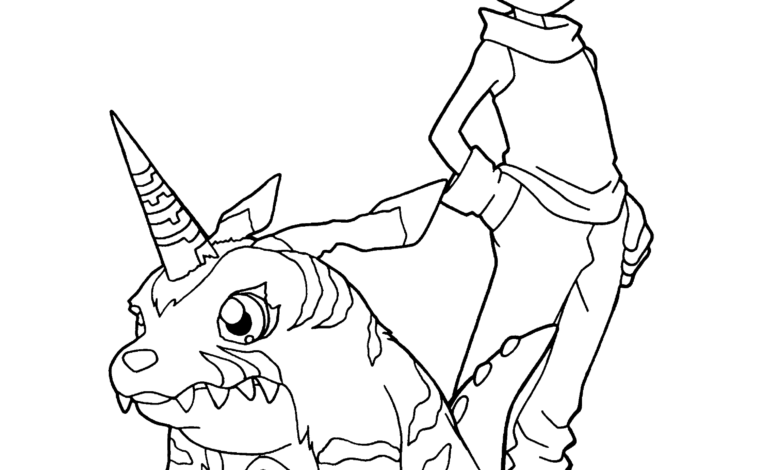 Digimon Gabumon Coloring Page