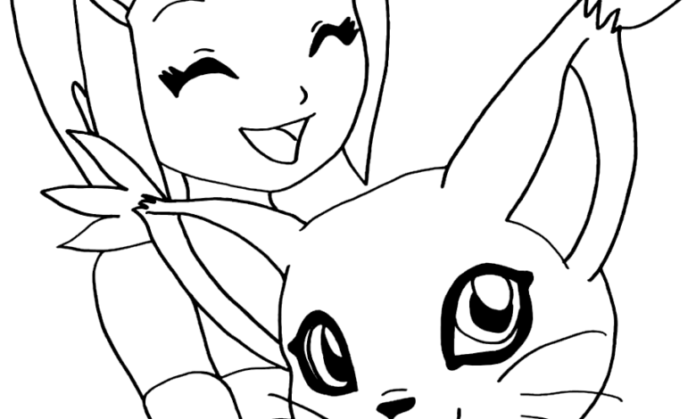 Digimon Gatomon Coloring Page
