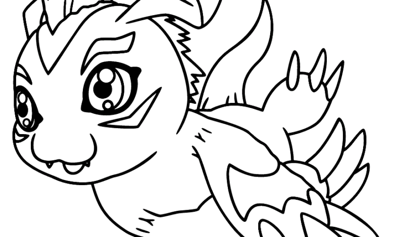Digimon Gomamon Coloring Page