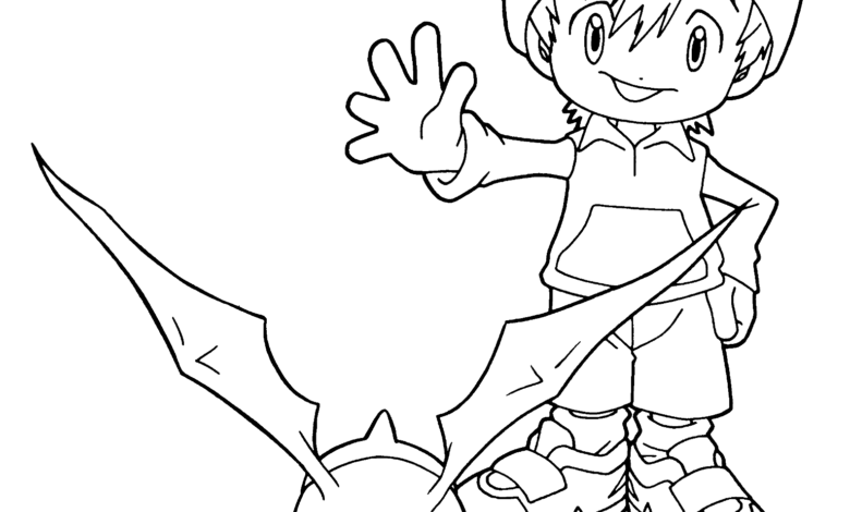 Digimon Patamon Coloring Page
