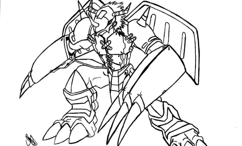 Digimon WarGreymon Coloring Page