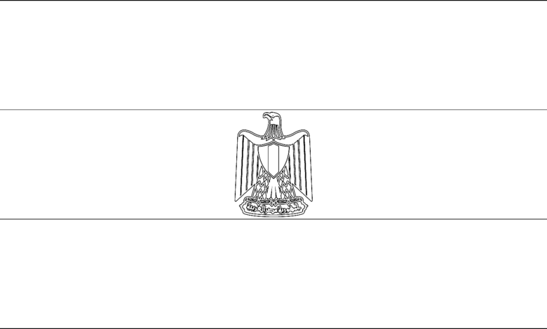 Egypt Flag Coloring Page