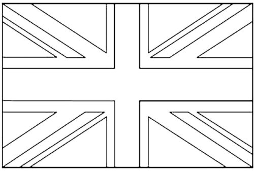 England Flag Coloring Page