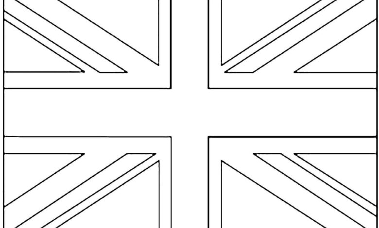 England Flag Coloring Page