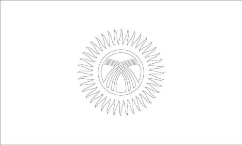 Kyrgyzstan Flag Coloring Page