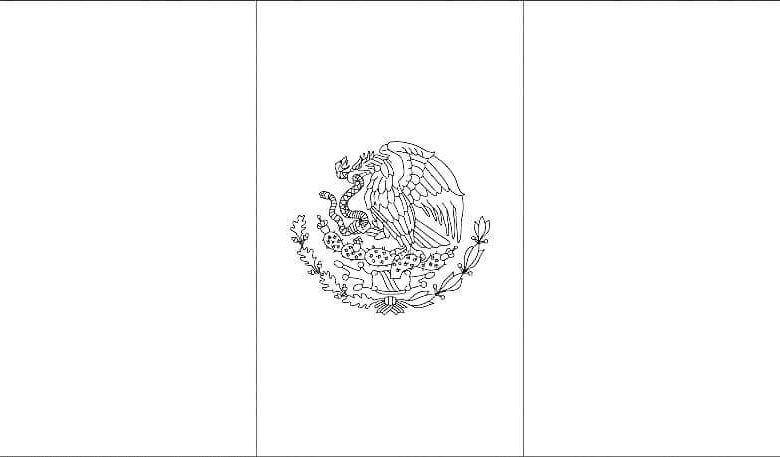 Mexico Flag Coloring Page