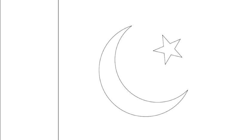 Pakistan Flag Coloring Page