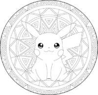 Pikachu Mandala Coloring Page