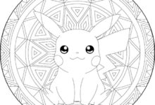 Pikachu Mandala Coloring Page