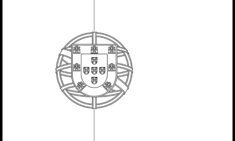 Portugal Flag Coloring Page