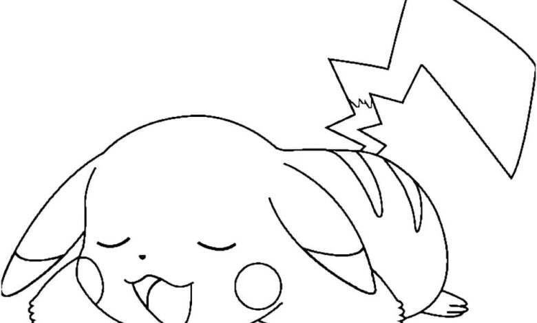 The Pokemon is Discharged And Wants To Sleep Coloring Page