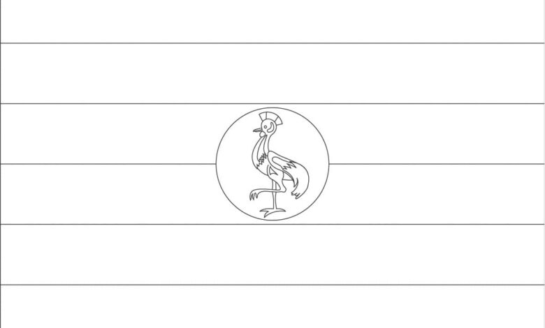 Uganda Flag Coloring Page