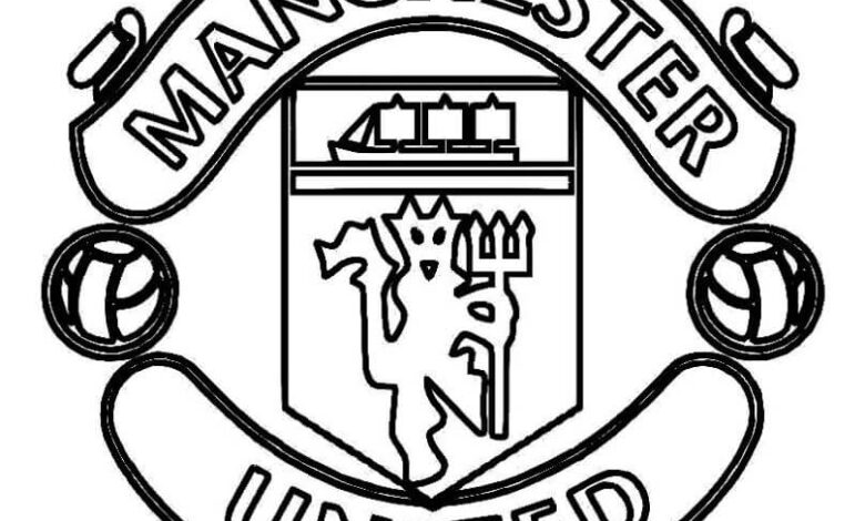 Manchester United Logo Coloring Page