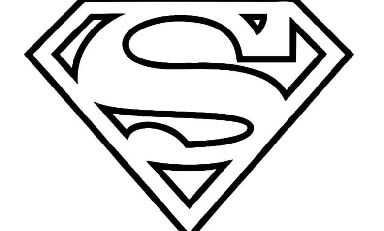 Superman Logo Coloring Page