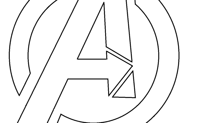 Avenger Symbol Coloring Page