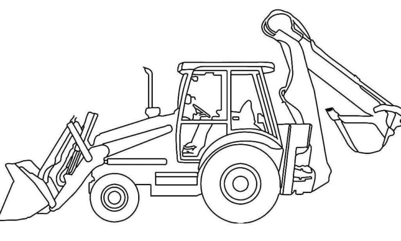 Bagger Coloring Page for Boys