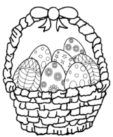 Basket Easter Egg Coloring Pages