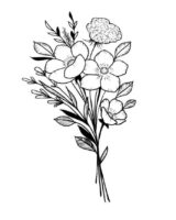 Best Flowers Drawing Coloring Page