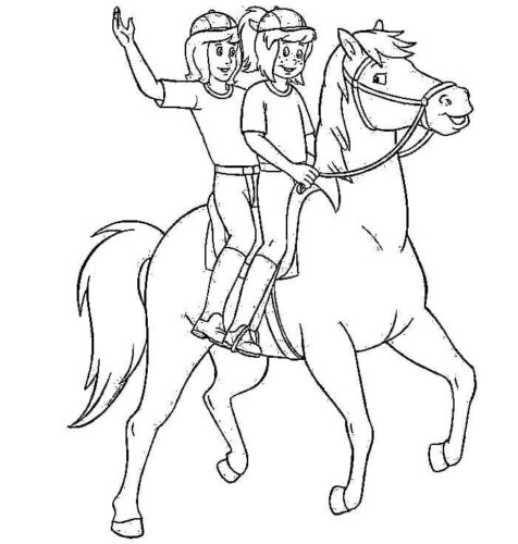 Bibi Tina Coloring Page for Girls