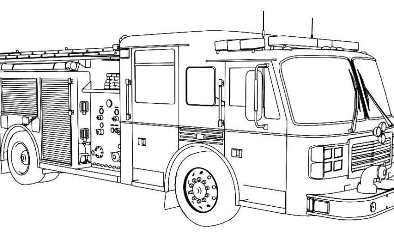 Big Fire Department Coloring Page