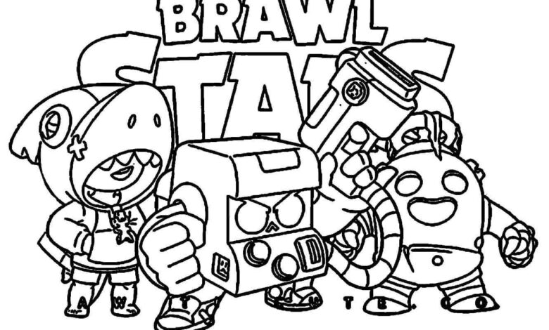 Brawl Stars Coloring Page for Kids