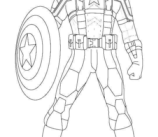 Captain America Coloring Page