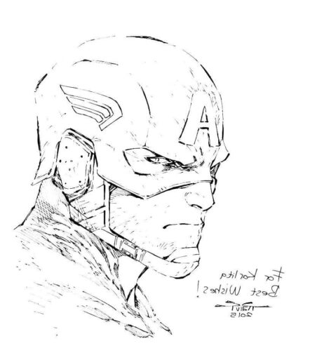 Captain America Drawings Coloring Page