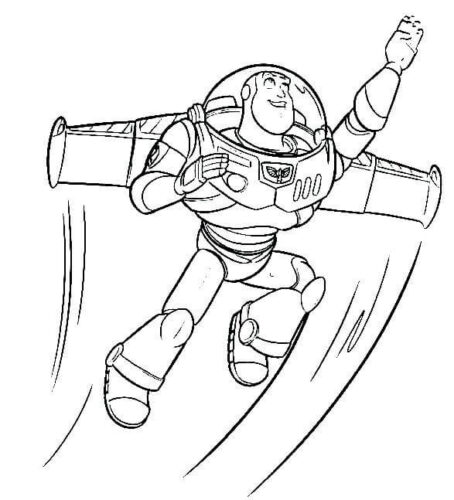 Cartoon Buzz Lightyear Coloring Page