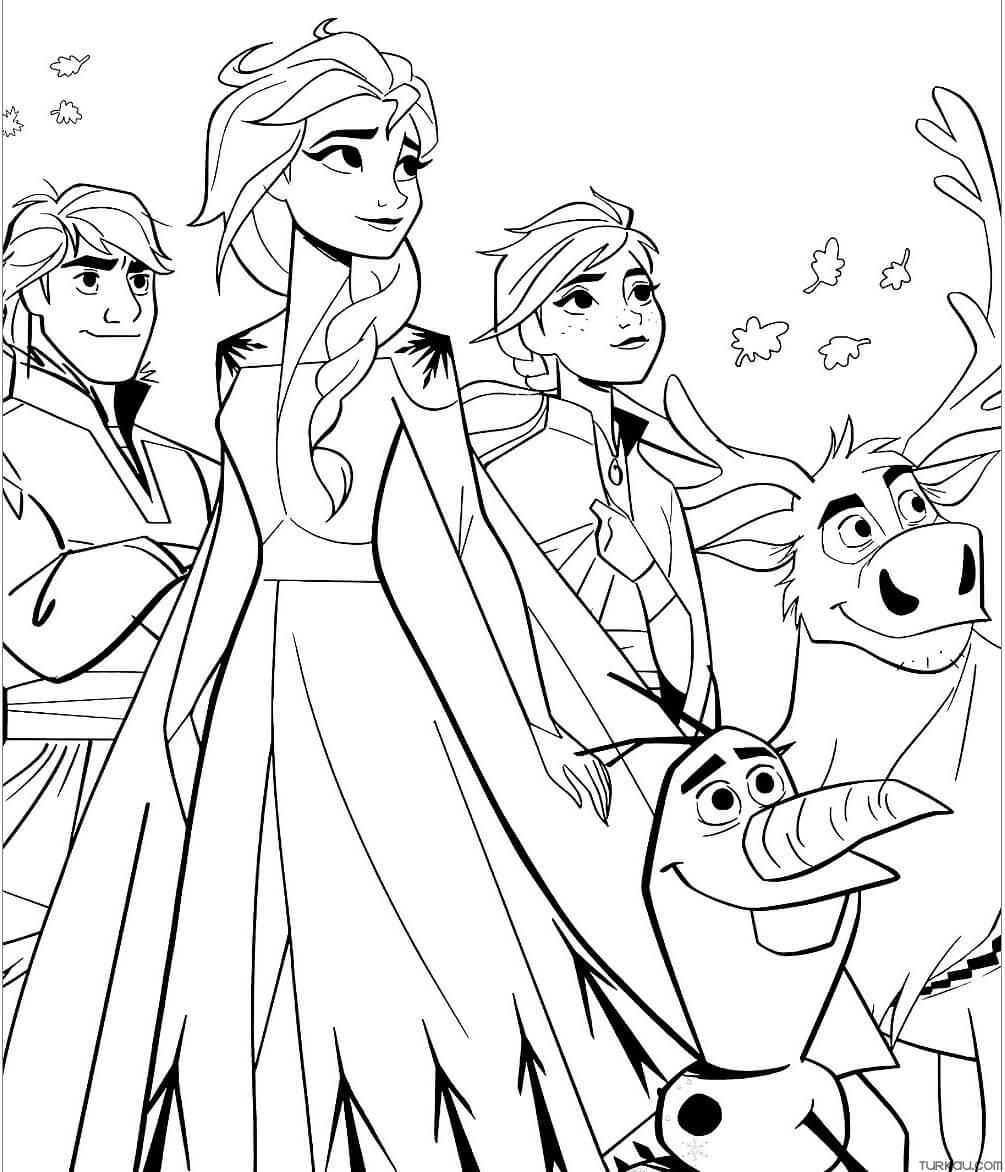 Cartoon Frozen 2 Coloring Pages » Turkau