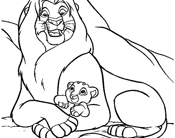 Cartoon Lion King Coloring Pages