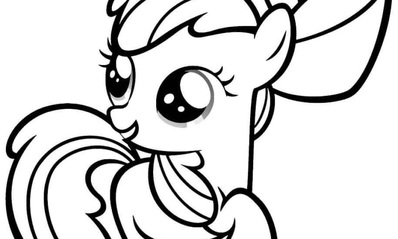 Cartoon My Little Pony Coloring Page