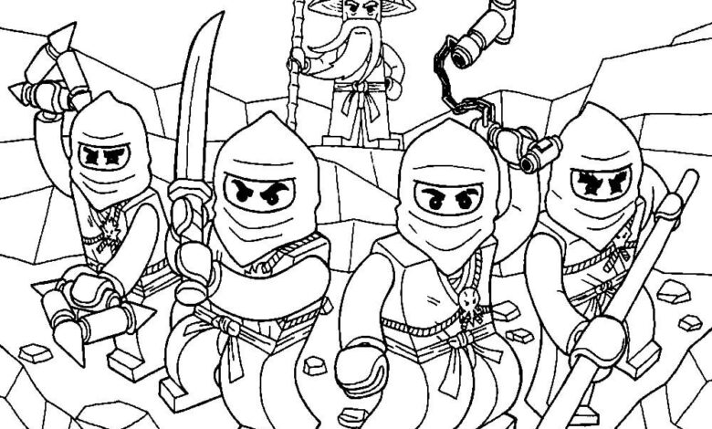 Cartoon Ninjago Coloring Page