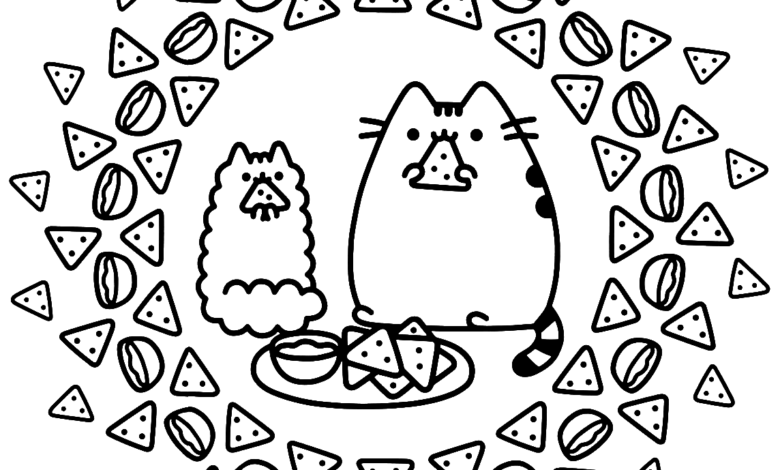 Cat Pusheen Coloring Page