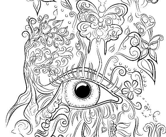 Colouring of Eyeball Coloring Pages