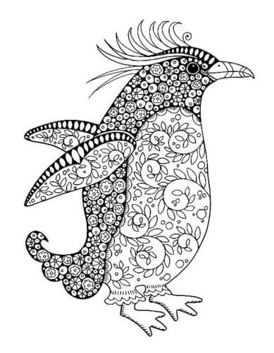 Cool Penguin Mandala Coloring Page