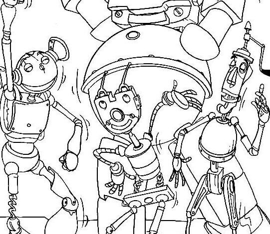 Crazy Robots Coloring Pages
