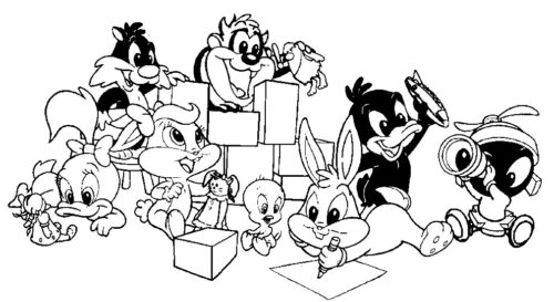 Cute Cartoon Characters Coloring Page 1 Cute Cartoon Characters Coloring Page