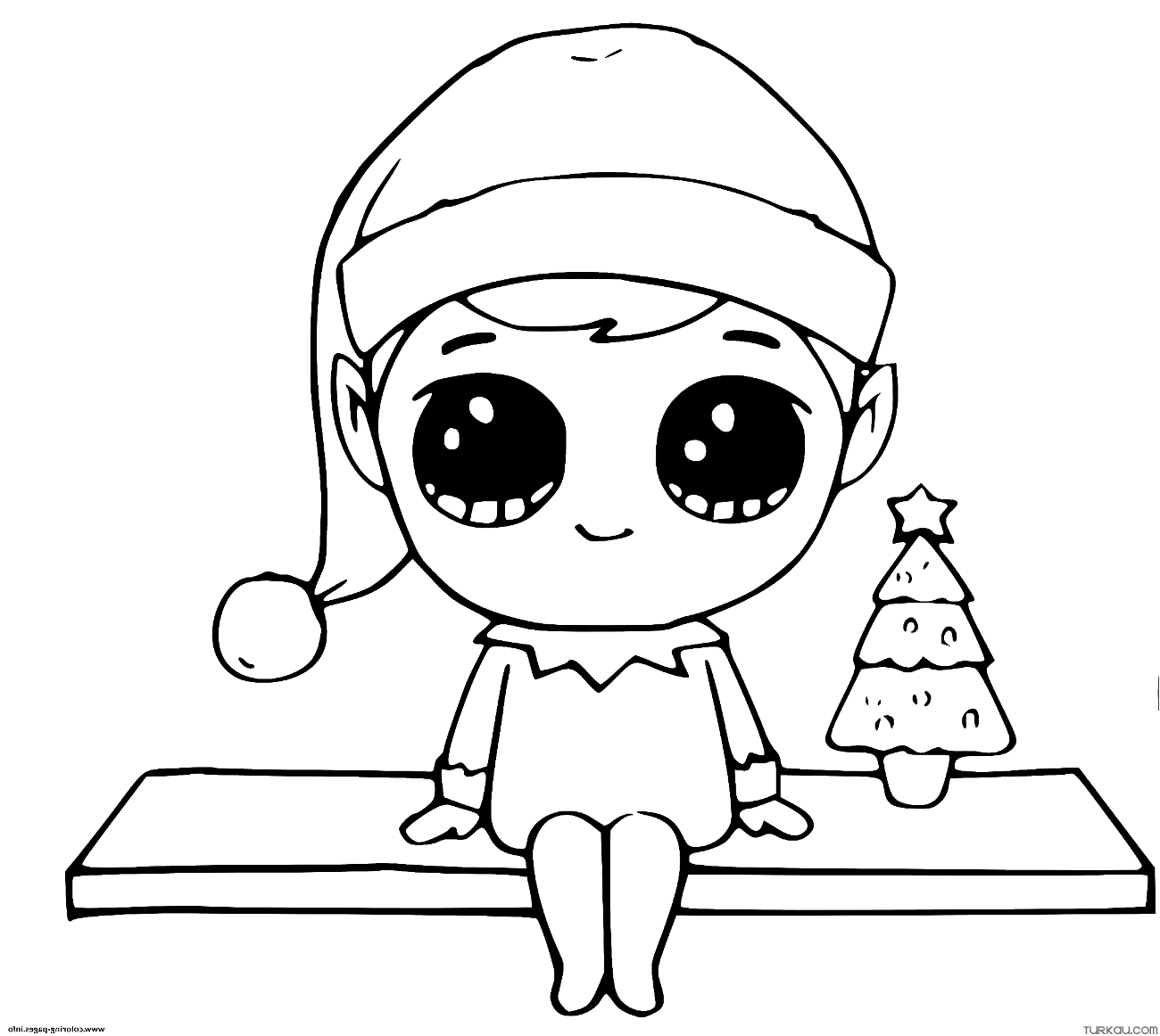 New Elf On The Shelf Coloring Page » Turkau