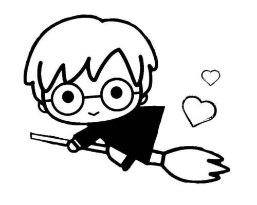 Cute Harry Potter Colouring Coloring Page » Turkau