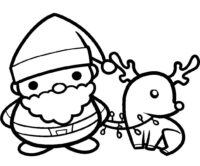 Cute Santa Coloring Page