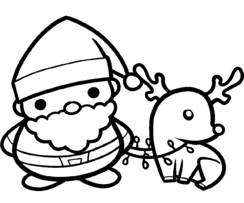 Cute Santa Coloring Page