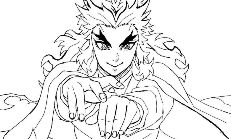 Demon Slayer Coloring Page