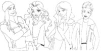 Descendants Coloring Page