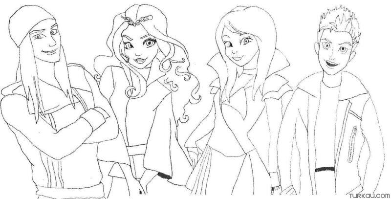Descendants Coloring Page » Turkau