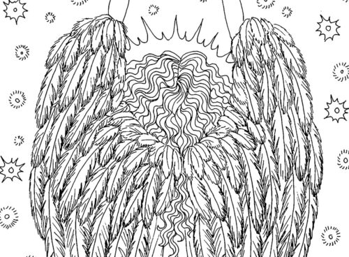 Draw A Angel Coloring Page
