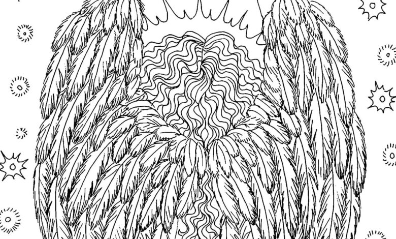 Draw A Angel Coloring Page