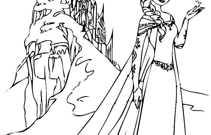 Elsa Colouring Page Coloring Page